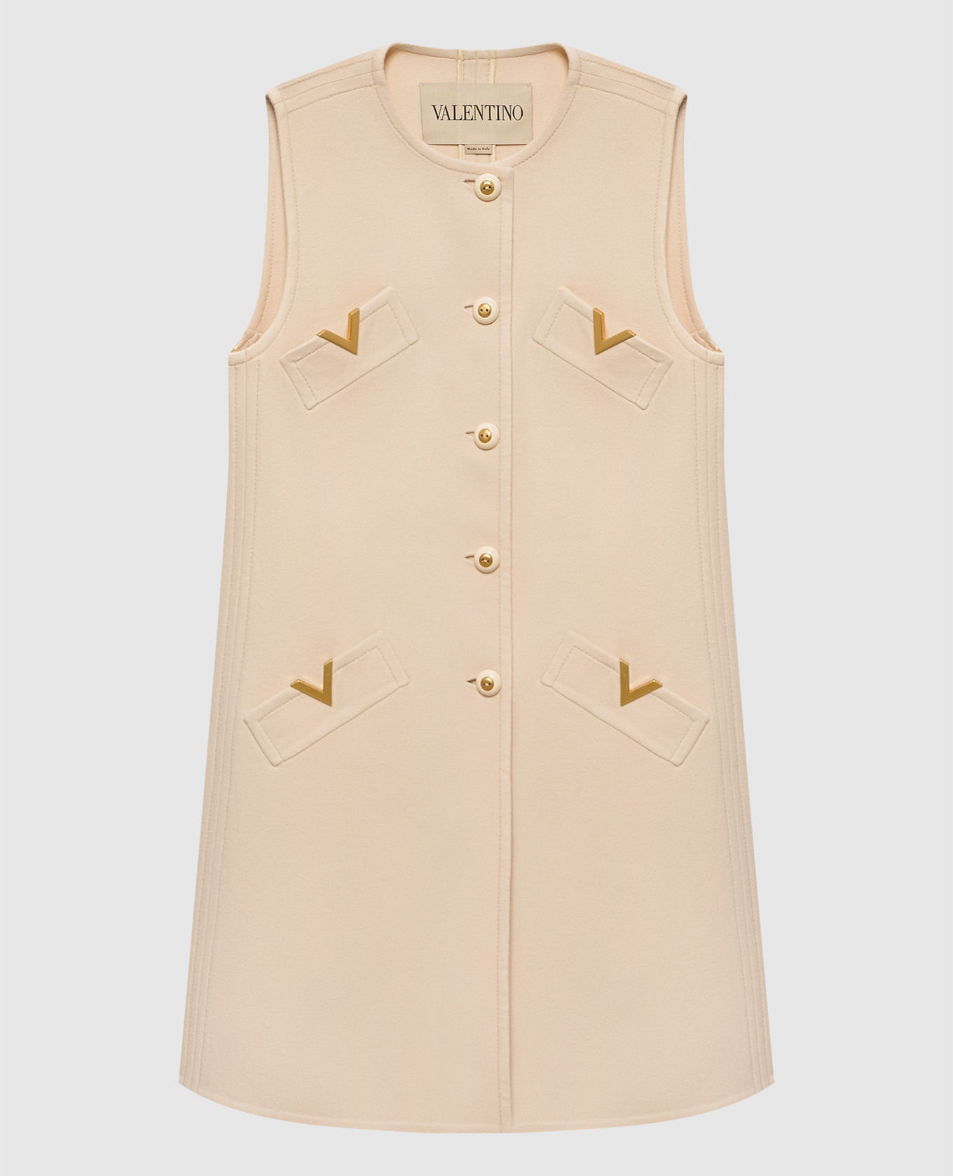

Beige wool and cashmere dress Valentino