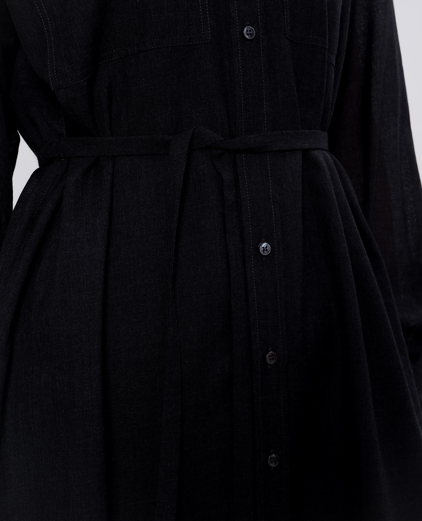 Black wool shirt dress Brunello Cucinelli 5