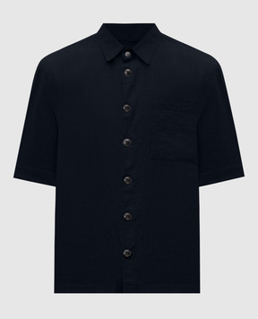 Cashmere&Whiskey Blue shirt with linen 0335900264