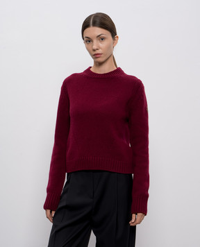 Moncler Burgundy wool and cashmere sweater K20939C00019M4281
