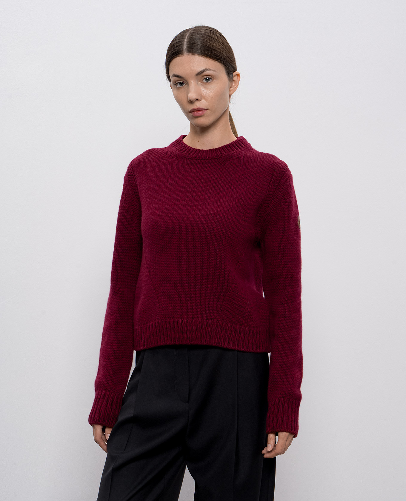 Burgundy wool and cashmere sweater Moncler 3