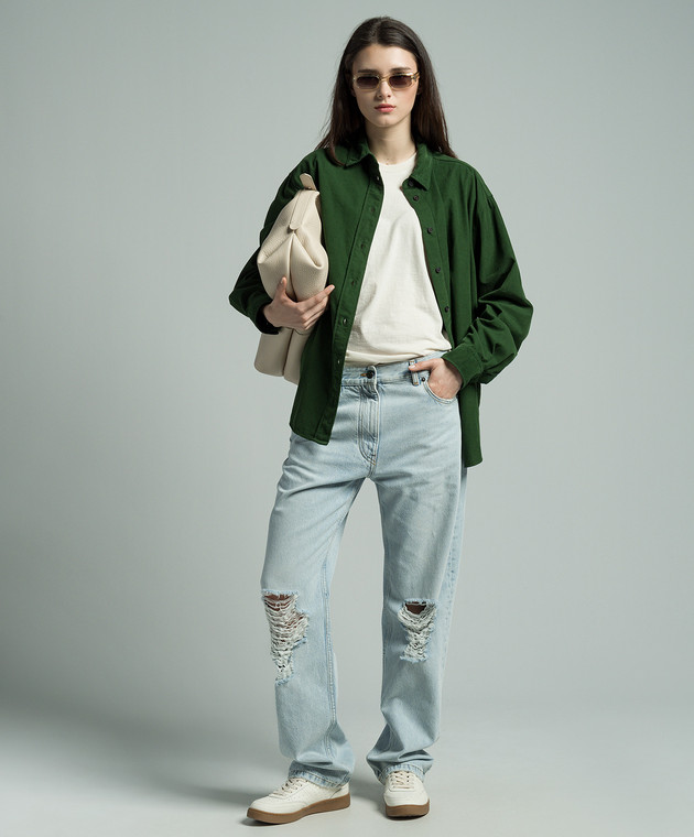 The Row - Burty blue jeans with slits 7776W2951 - shop with