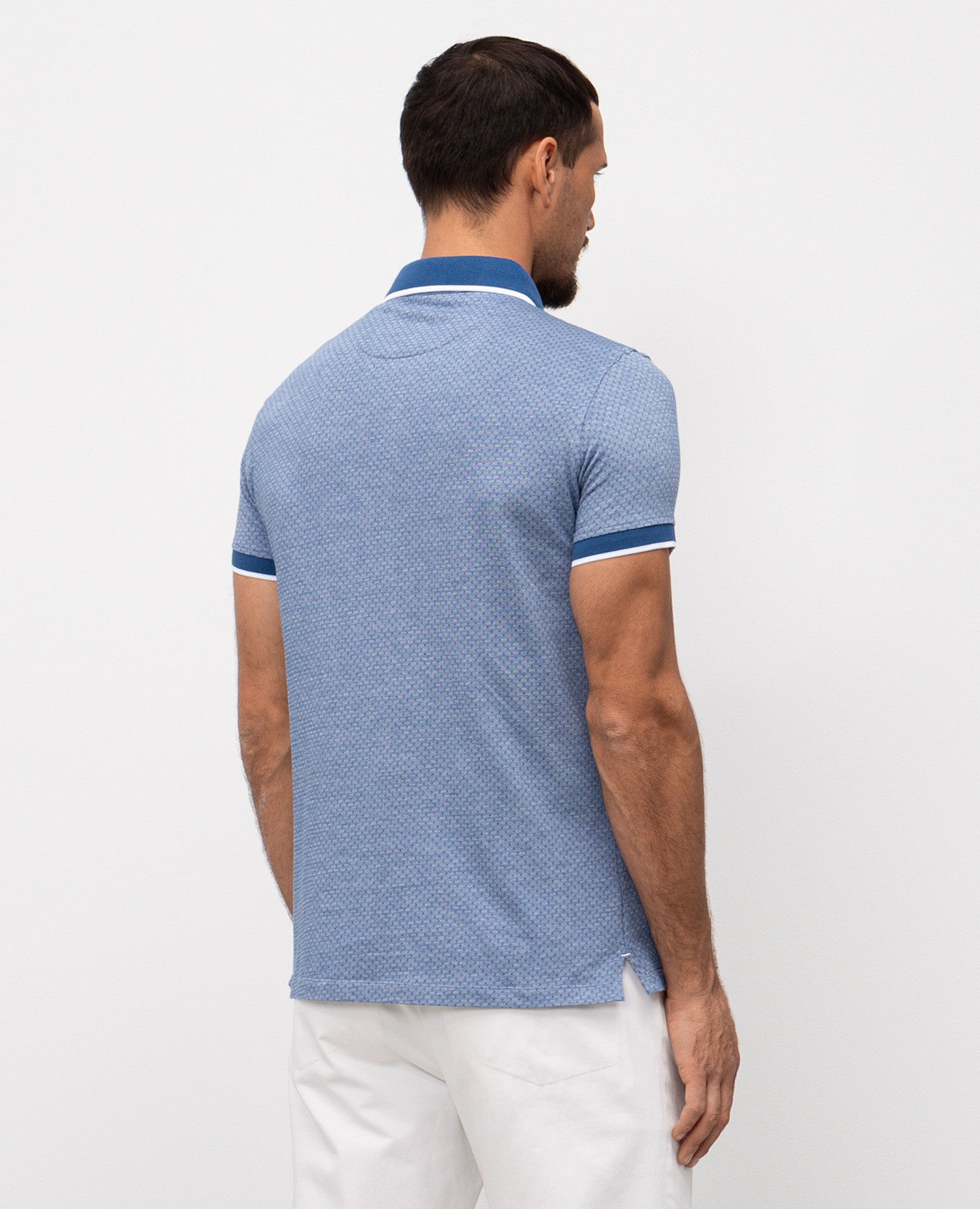 

Blue polo shirt with embroidered emblem Florentino