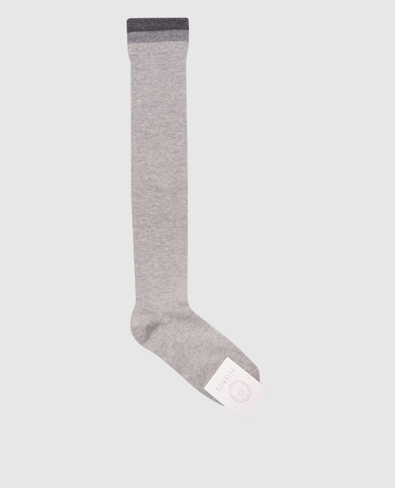 

Grey ribbed knee-highs Peserico