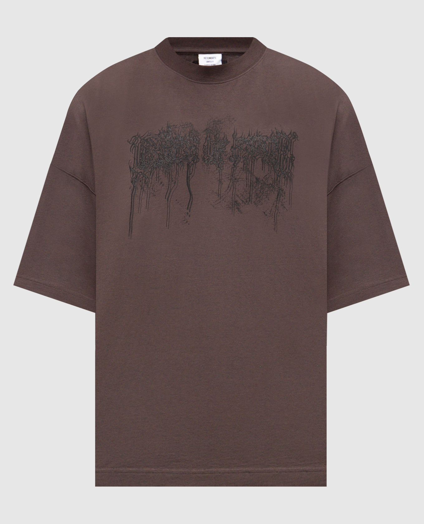 Brown T-shirt with Cradle of Filth print Vetements