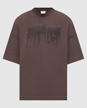 Vetements Brown T-shirt with Cradle of Filth print UCF76TR450C