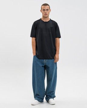 Vetements Black T-shirt with Trademark print UH76TR500B