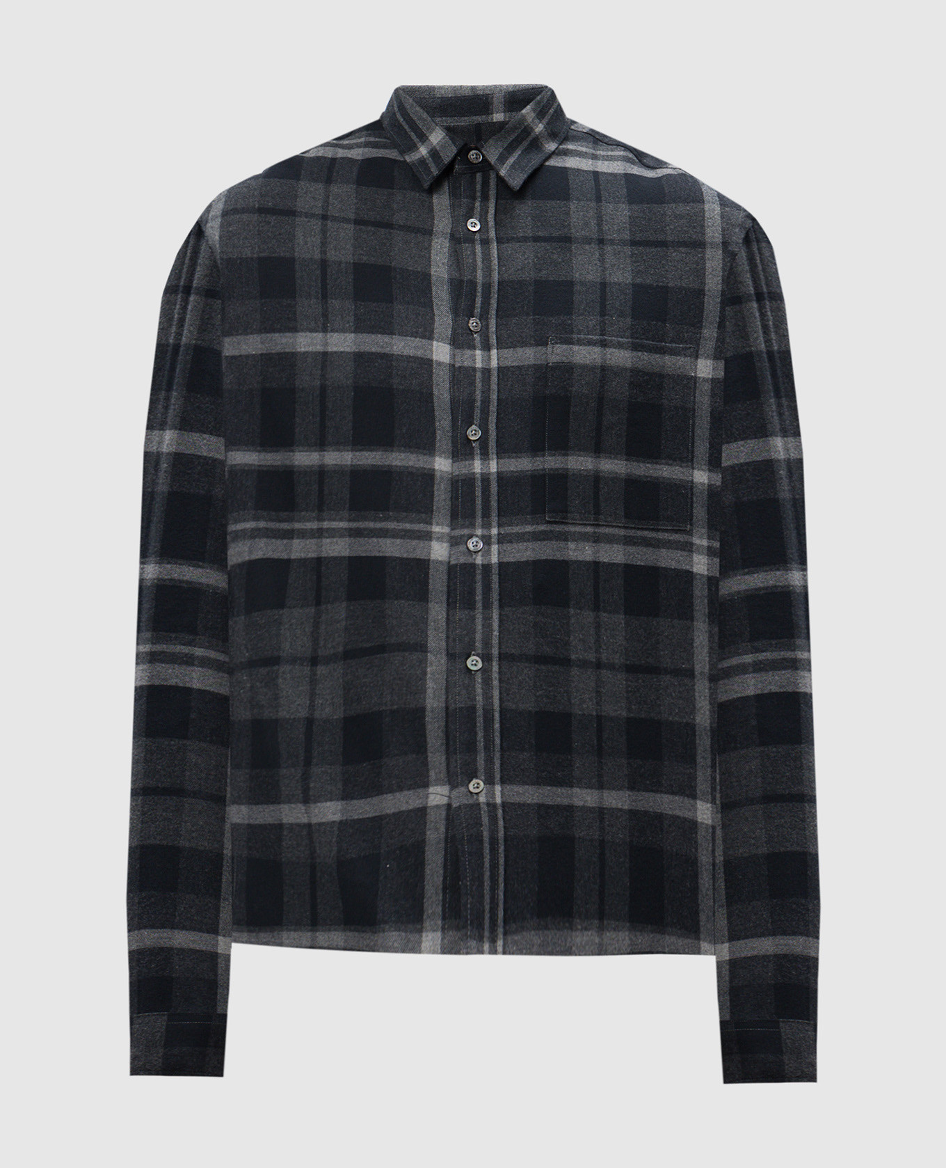 Canali Gray checked shirt