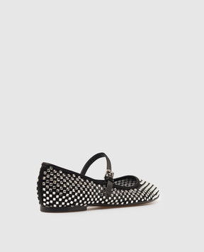 Dolce&Gabbana Black ballet flats with crystals CB0209AQ522