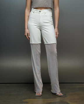 Santa Brands White jeans with crystals SPAKLEJEANS