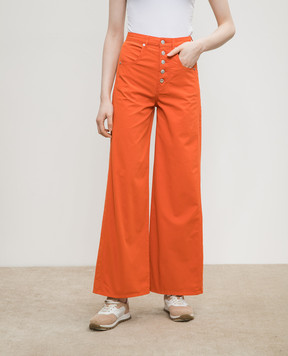 Woolrich Orange pants with logo patch CFWWTR0176FRUT3695