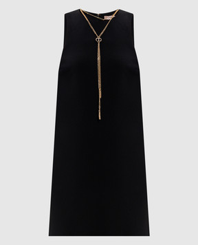 Twinset Black mini dress with chain 252TP2302