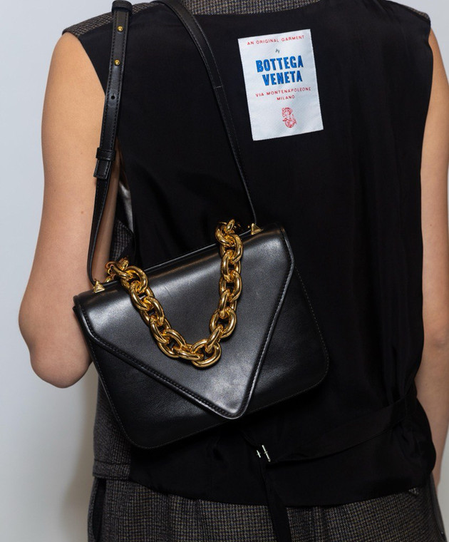 ハンドバッグ BOTTEGA VENETA HAND BAG (667399V12J0 7716) Bottega Veneta - Mount Black Leather Messenger Bag