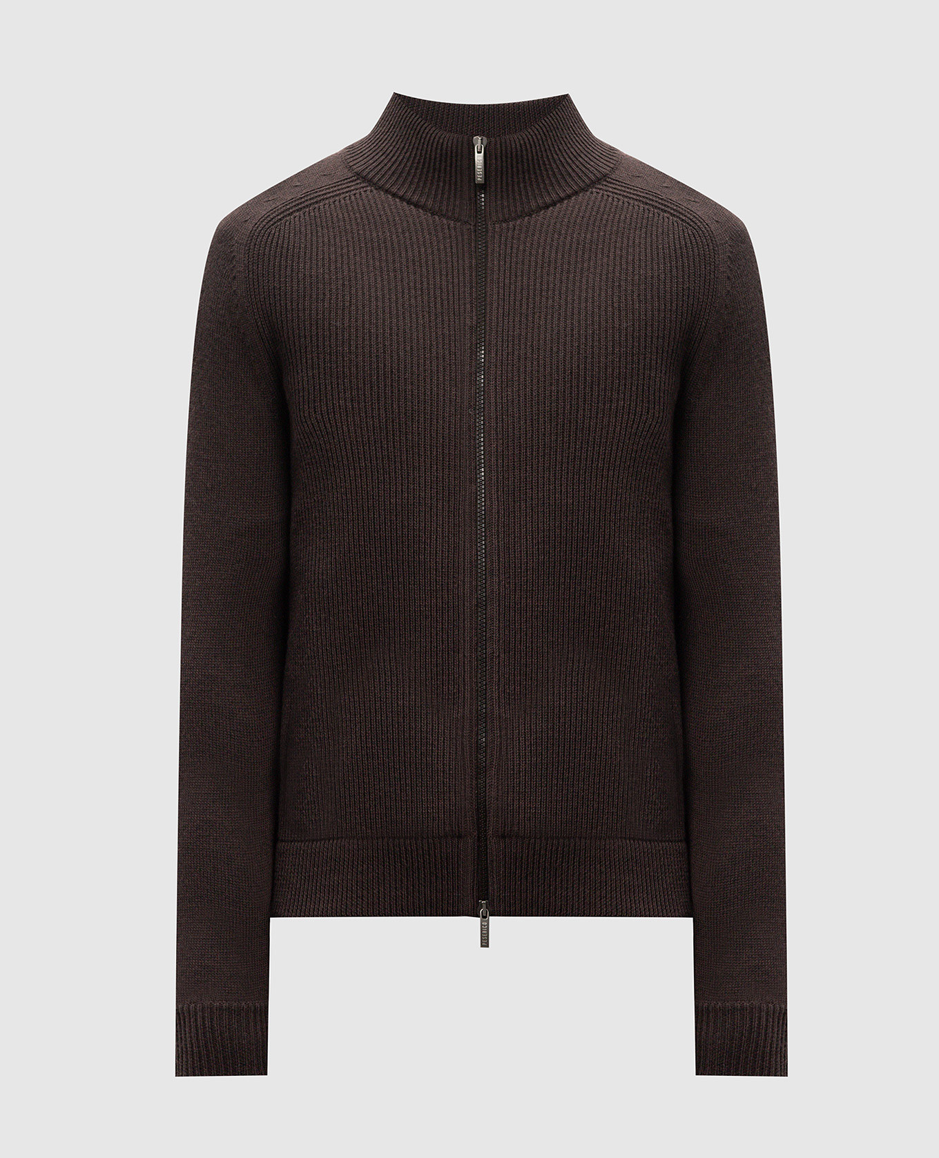 Brown cardigan made of wool peserico