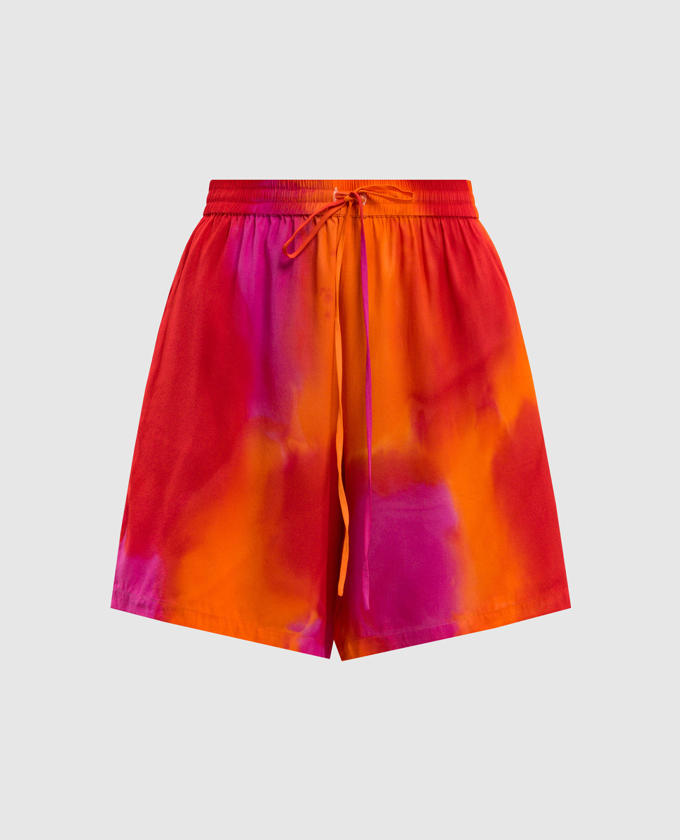 AMBER orange silk shorts Gary Bigeni