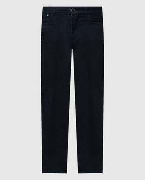 Cashmere&Whiskey Blue jeans with logo engraving SOVERATO871