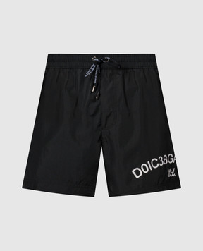 Dolce&Gabbana Black logo swim shorts M4F31TFUSFW