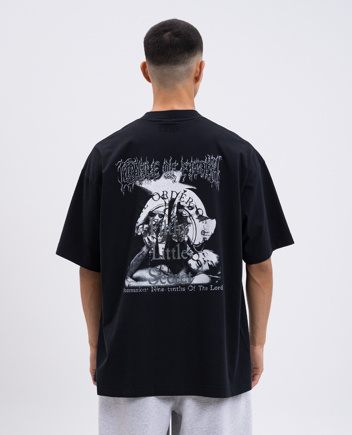 Black T-shirt with branded print Vetements 4