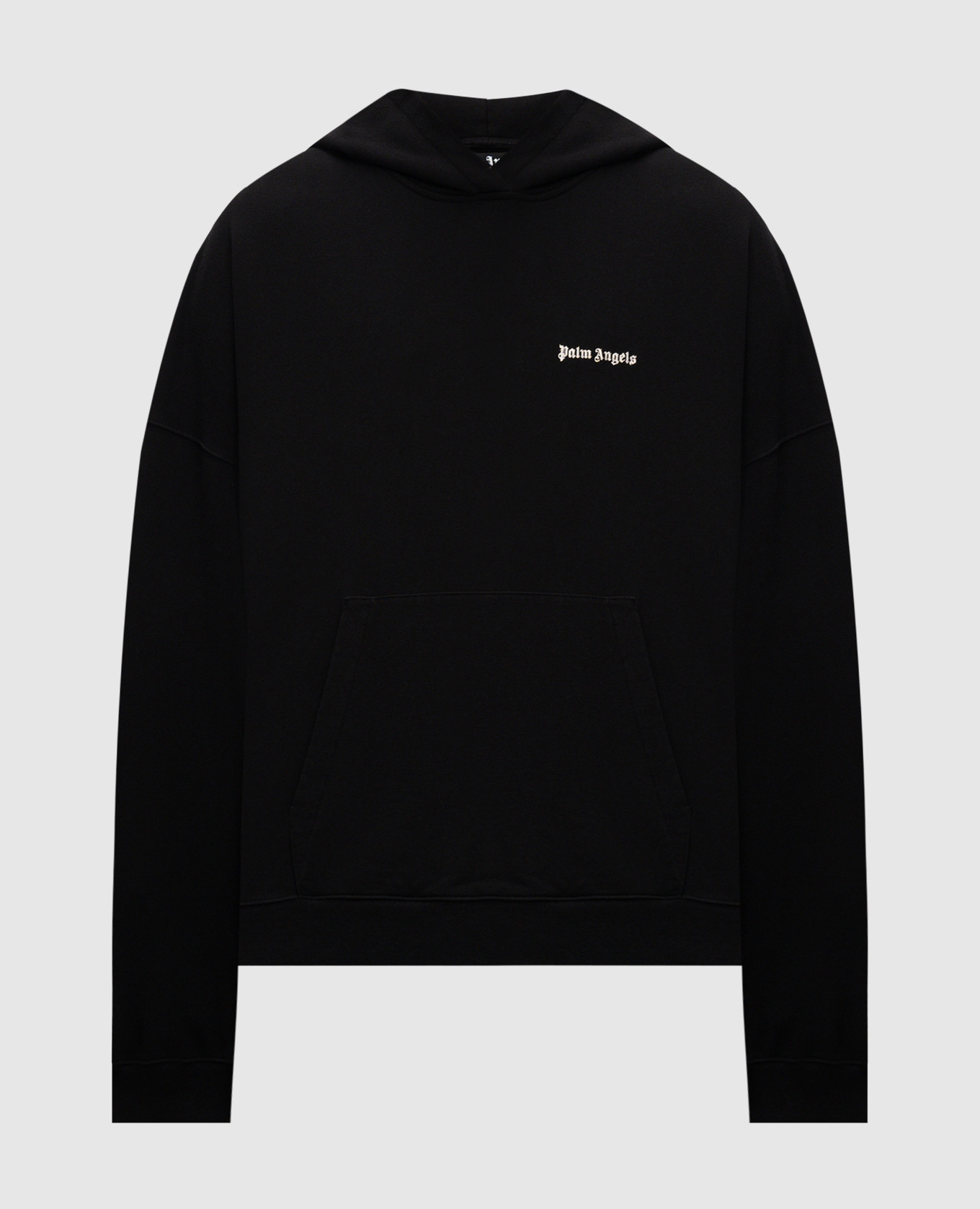 Black hoodie with logo embroidery Palm Angels