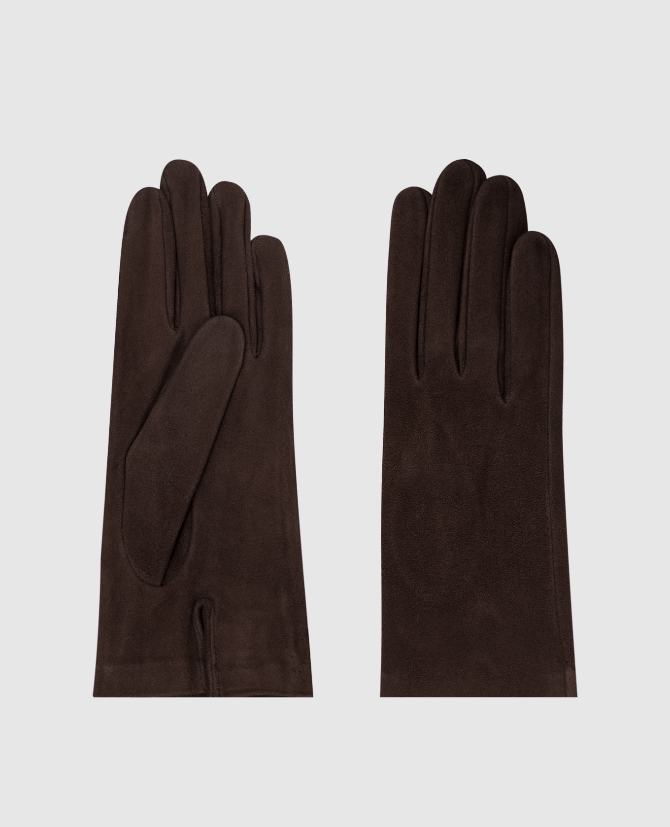 Brown suede gloves with slit Sermoneta Gloves