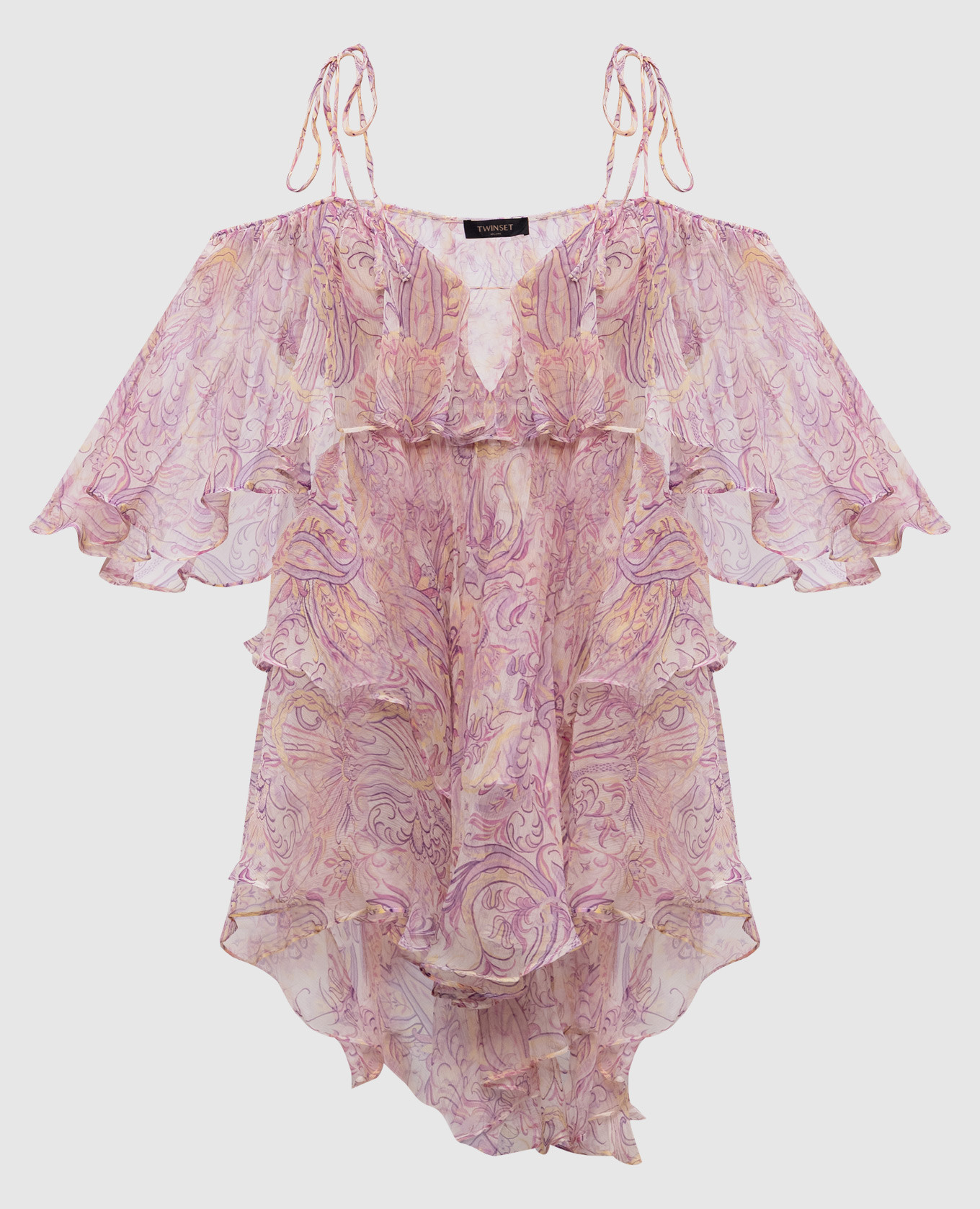 

Panarea purple silk mini dress Twinset, Violet